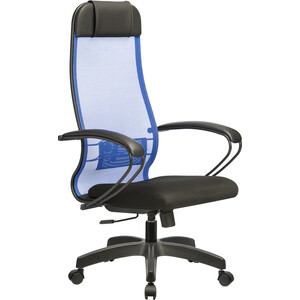 Кресло Метта МЕТТА-11 (MPRU) / подл.130 / осн.001 Синий / Черный кресло руководителя su b 10 подл 130 осн 001 экокожа сетчатая ткань