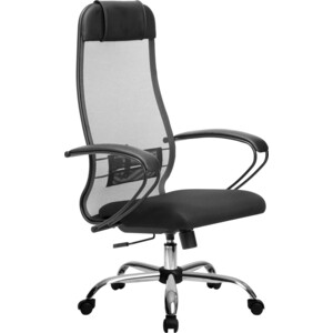 Кресло Метта МЕТТА-11 (MPRU) / подл.130 / осн.003 Темно-серый / Черный кресло плетеное из роупа канны темно серый ткань savana grafit