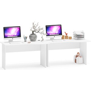 фото Два стола письменных мебельный двор с-мд-1-04, цвет белый шагрень (1028371)