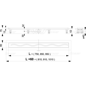 Душевой лоток AlcaPlast APZ8 Simple с матовой решеткой (APZ8-750M / AG100101750)
