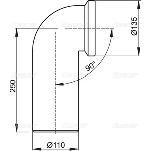 Отвод для унитаза AlcaPlast 90° (A90-90) 90° (A90-90) - фото 2