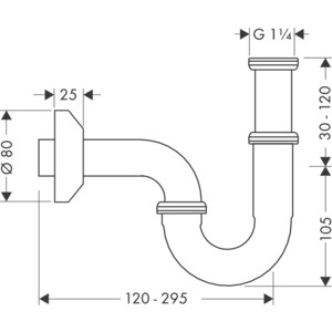 фото Сифон для раковины hansgrohe u -образный (53010000)