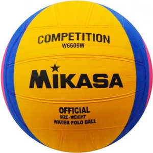 фото Мяч для водного поло mikasa w6609w, размер женский, цвет желто-сине-розовый