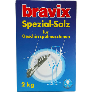 Соль для посудомоечных машин (ПММ) Bravix 2 кг, специальная, для всех типов ПММ