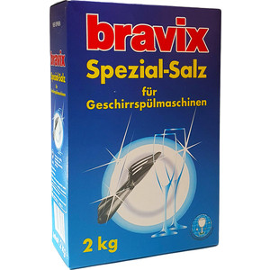 Соль для посудомоечной машины (ПММ) Bravix 2 кг, специальная, для всех типов ПММ