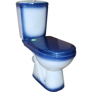 Унитаз-компакт Rosa Комфорт с сиденьем, синий (4620008191027) унитаз sanita марс комфорт mrssacc01030413r