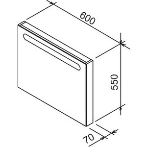 фото Зеркало ravak chrome 600 с подсветкой (x000000546)