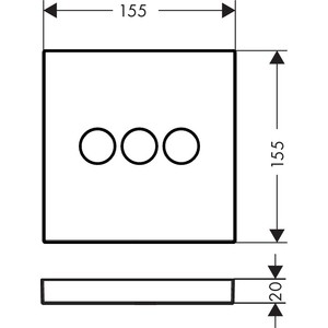 Переключатель потоков Hansgrohe ShowerSelect на три выхода, для механизма 01800180, хром (15764000)