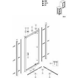Душевая дверь Huppe X1 90 прозрачная, хром (140703.069.321) от Техпорт