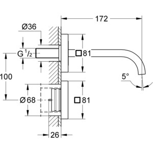 фото Смеситель для раковины grohe allure для 38748 (36235000)