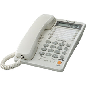 Проводной телефон Panasonic KX-TS2365RUW телефон ritmix rt 495 caller id однокнопочный набор память номеров спикерфон белый