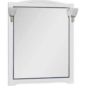 Зеркало Aquanet Луис 90 белый без светильника (173220) зеркало шкаф 59 6х41х10 7 см прямоугольное белый мрамор с полочкой berossi argo ас 11904000