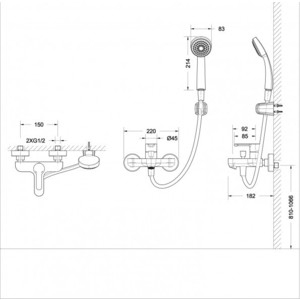 Смеситель для ванны Bravat Stream (F63783C-B)