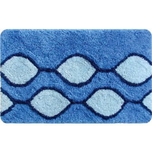 фото Коврик для ванной iddis curved lines blue 50x80 см, акрил (400a580i12)