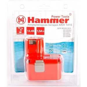 

Аккумулятор Hammer AKH1415 14.4В 1.5Ач, AKH1415 14.4В 1.5Ач