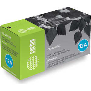 

Картридж Cactus Q2612A/ Q2612AS / CS-Q2612A, Q2612A/ Q2612AS / CS-Q2612A