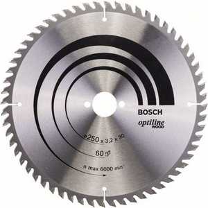 Диск пильный Bosch 250х30мм 60зубьев Optiline Wood (2.608.640.729)
