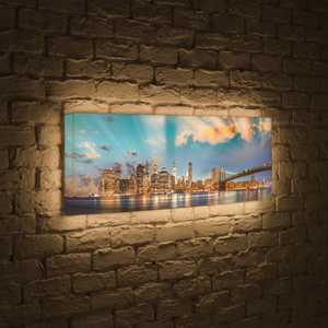 FotonioBox Лайтбокс панорамный Огни NYC 60x180-p016