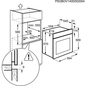 Духовой шкаф electrolux ezb52410ax серебристый