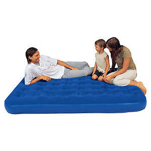 фото Надувной матрас bestway flocked air bed (single) 76х185х28см с подголовником, встр.ножной насос, 67223 bw