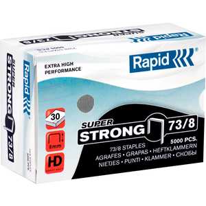 Скобы для степлера Rapid 8мм тип 73 5000шт SuperStrong (24890300)