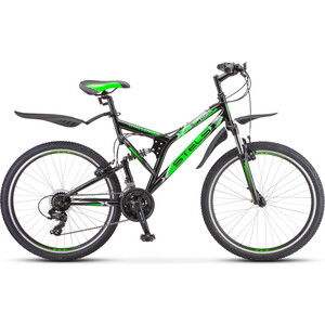 фото Велосипед stels challenger v 26'' z010 20'' чёрный/зелёный