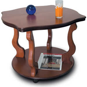 фото Стол журнальный мебелик берже 4 средне-коричневый