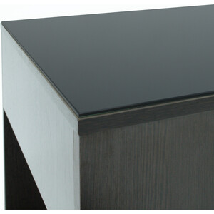 Стол журнальный Мебелик BeautyStyle 3 венге, стекло черное (П0001649)