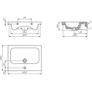 Раковина мебельная Style line Cersanit Como 60х45 (S-UM-COM60/1-w)