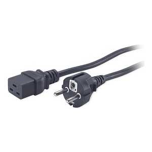 фото Ибп apc опция кабель питания на евровилку pwr cord, 16a, 230v, c19 to schuko (ap9875)