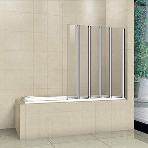 Шторка для ванны Cezares Pratico V-5 120х140 прозрачная, хром (PRATICO-V-5-120/140-C-Cr) шторка для ванной dasch 180×200 см рисунок джунгли