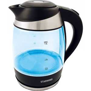 Чайник электрический StarWind SKG2218 голубой/черный