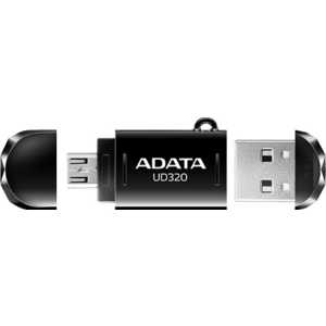 Флеш накопитель A-Data 16GBDashDrive UD320 OTG USB 2.0/MicroUSB Черный (AUD320-16G-RBK)