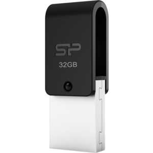 Флеш накопитель Silicon Power 32Gb Mobile X21 OTG USB 2.0/MicroUSB Черный (SP032GBUF2X21V1K)