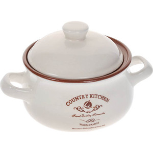 

Горшочек с ручками и крышкой Terracotta Кухня в стиле Кантри (TLY4098-4-CK-AL), Кухня в стиле Кантри (TLY4098-4-CK-AL)