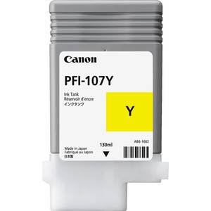 Картридж Canon PFI-107Y (6708B001) картридж canon pfi 107 y для ipf680 685 780 785 130мл желтый 6708b001