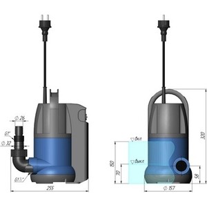 Дренажный насос UNIPUMP SUB 257 P (63302)