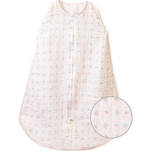 Спальный мешок SwaddleDesigns Muslin zzZipMe Sack - 6-12M Pink Posies (SDM-404PP-M) конверт summer infant хлопковый спальный мешок swaddleme wiggle blanket pink розовый размер s m