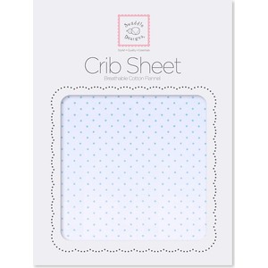 

Детская простынь SwaddleDesigns Fitted Crib Sheet Lt. PB w/PB Dots (SD-157PB), Fitted Crib Sheet Lt. PB w/PB Dots (SD-157PB)