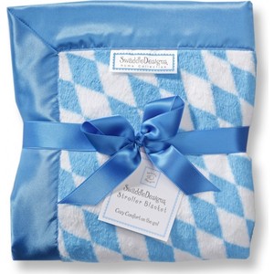 Детский плед SwaddleDesigns Stroller Blanket Bavarian Rhombus Blue(SD-B020B)