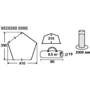 

Шатер TREK PLANET Weekend Dome (70260), Weekend Dome (70260)