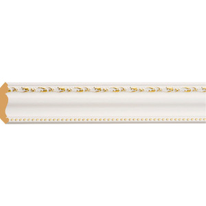Плинтус Decomaster Белый с золотом цвет 54 51х51х2400 мм (155-54)