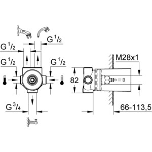 Механизм Grohe переключателя на 5 положений (29033000)