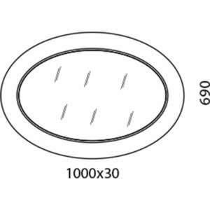 фото Зеркало edelform декора 100x69 с подсветкой (2-722-00-s)