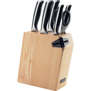 Набор из 5 кухонных ножей, ножниц и блока для ножей с ножеточкой Nadoba Ursa (722616)