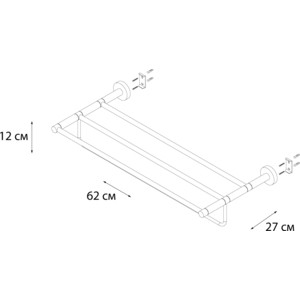 фото Полка для полотенец fixsen modern 52 см (fx-51515)