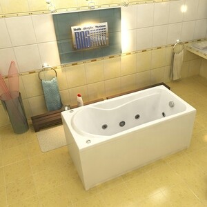 Акриловая ванна BAS Бриз 150х75 с каркасом, фронтальная панель (В 00006, Э 00006)
