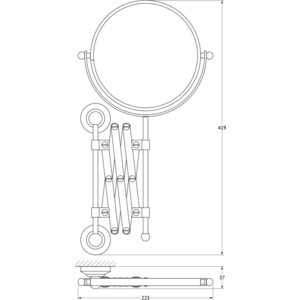 фото Зеркало косметическое 3sc stilmar античная медь (sti 620)