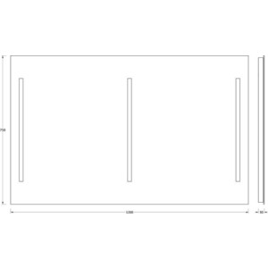 фото Зеркало evoform lumline 120х75 см, с 3-мя встроенными lum- светильниками 60 w (by 2021)