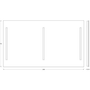 фото Зеркало evoform lumline 130х75 см, с 3-мя встроенными lum- светильниками 60 w (by 2022)